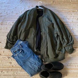 Flattering motto jacket